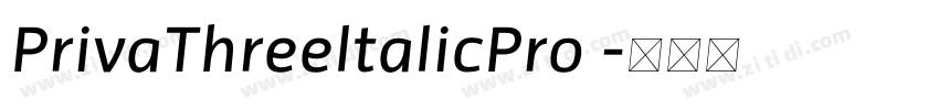 PrivaThreeltalicPro 字体转换